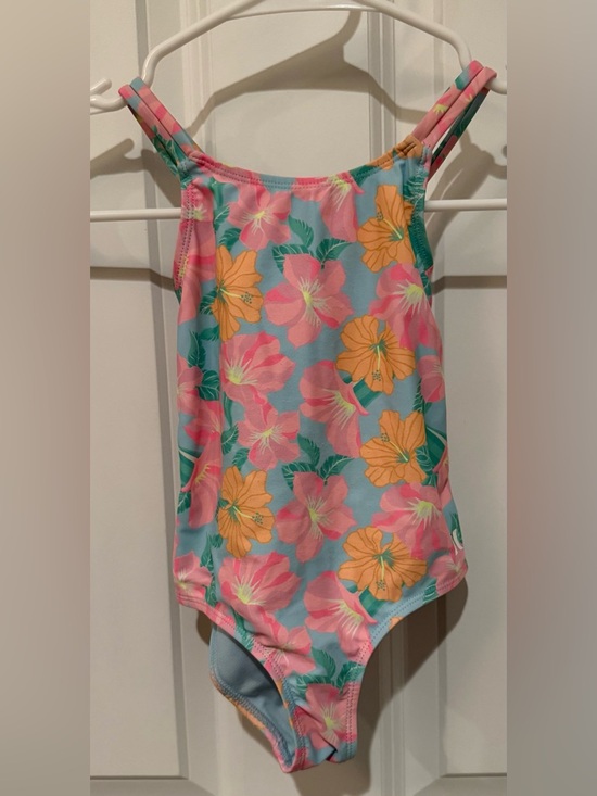 Hurley Other - Hurley Girls Floral One-Piece Swimsuit - Blue, Pink & Orange